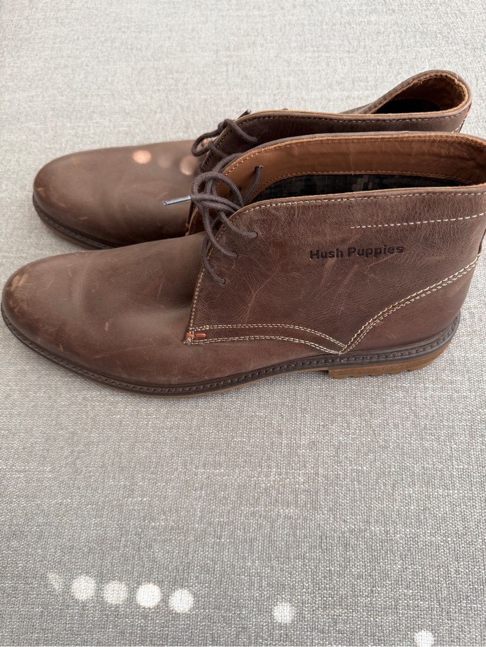 Hush Puppies Men's Dark Brown Leather Chukka Boots